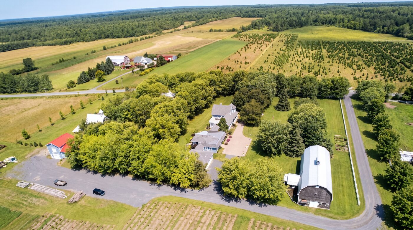 Vue aérienne du domaine aujourd'hui